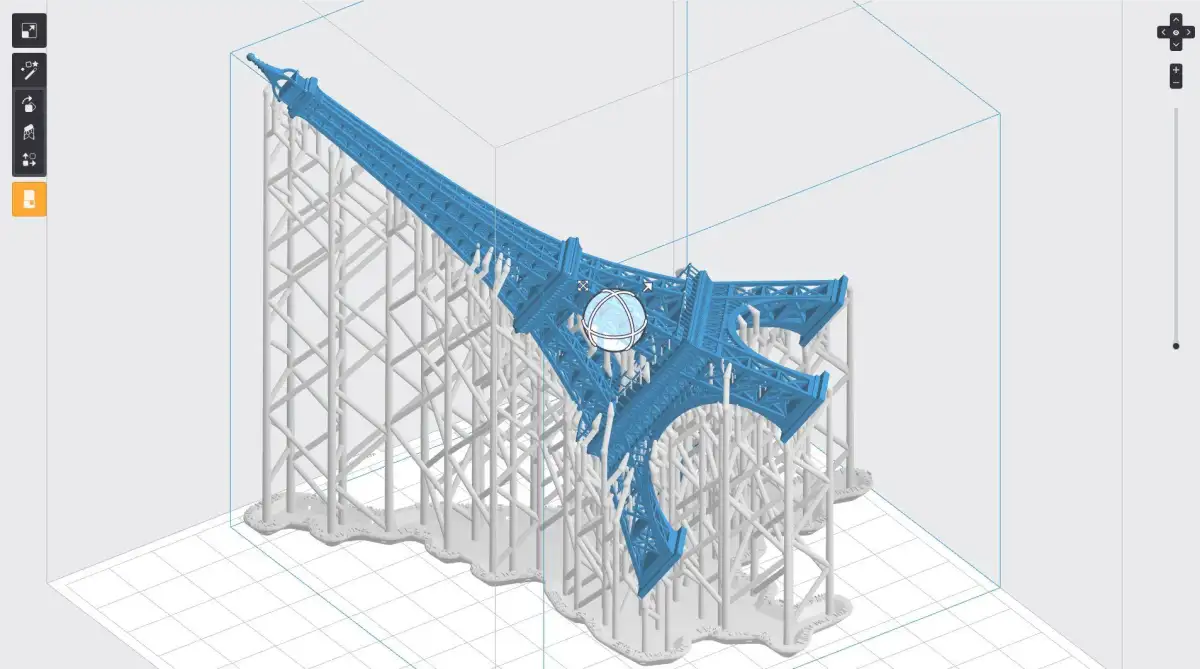 Capture écran d'un fichier 3D de la tour Eiffel