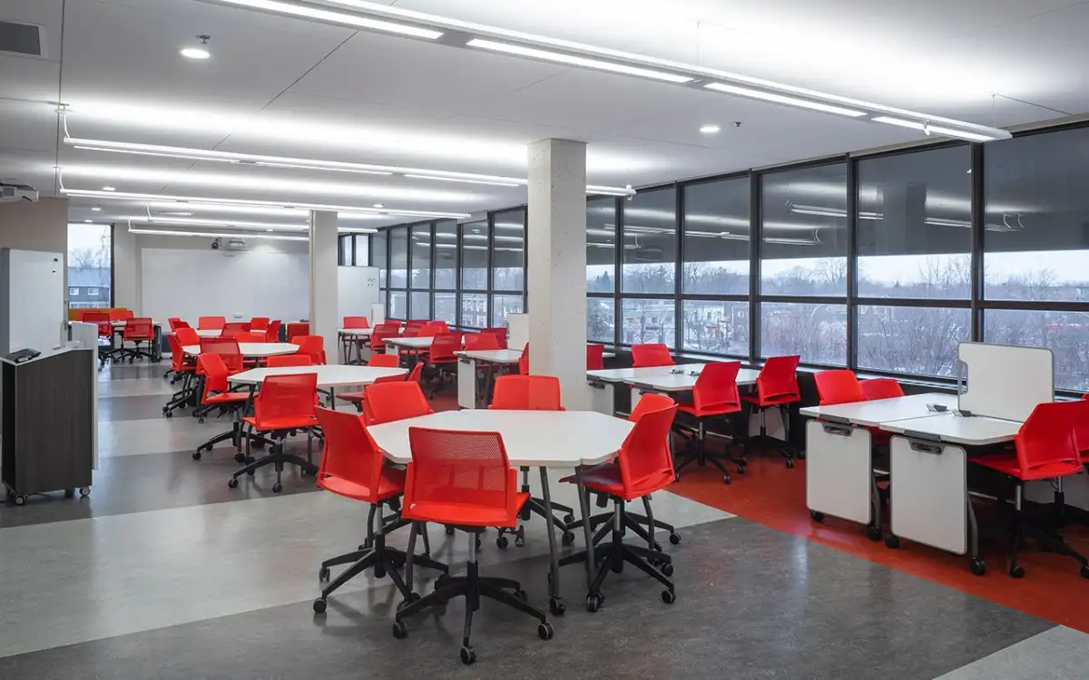 Proposition de disposition de matériel dans une classe d'apprentissage actif