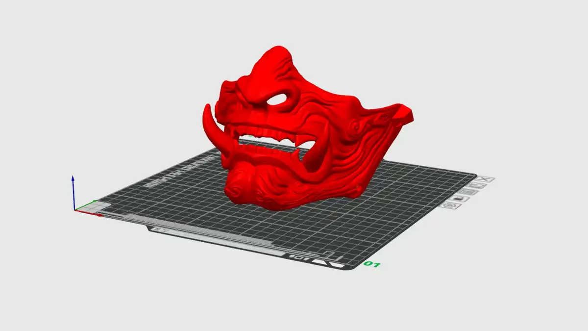 Modélisation d'un masque en 3D avant l'impression