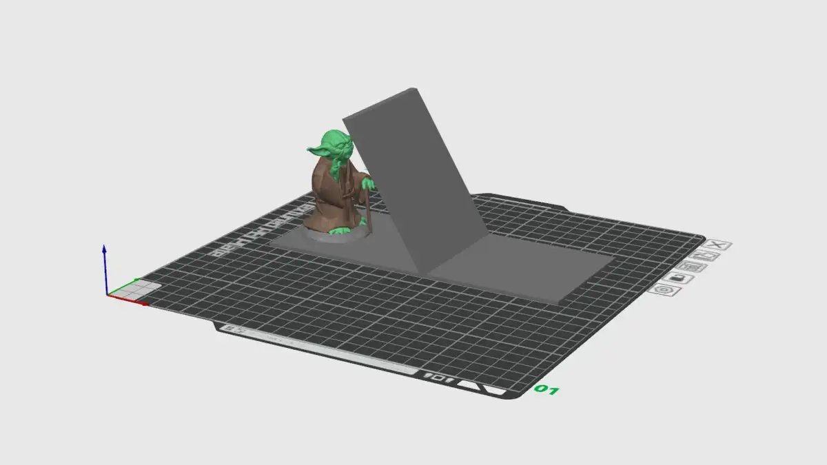 Modélisation 3D d'un support à livres Starwars