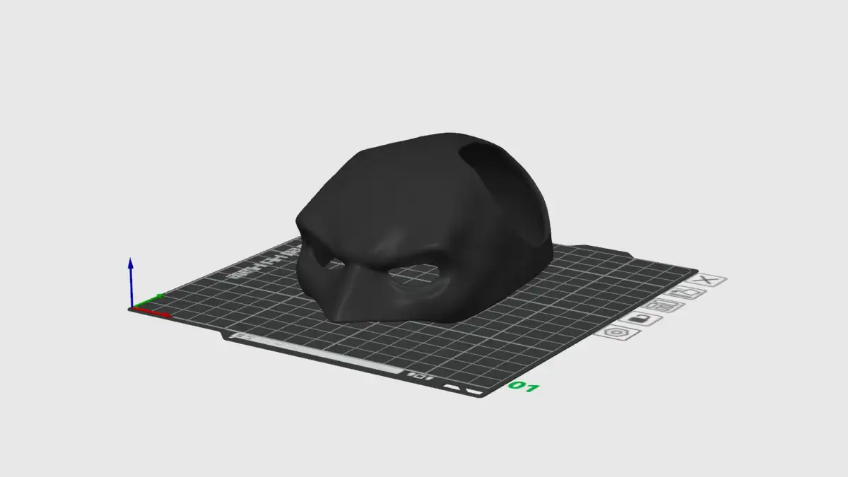 Modélisation 3D d'un masque Batman pour chats