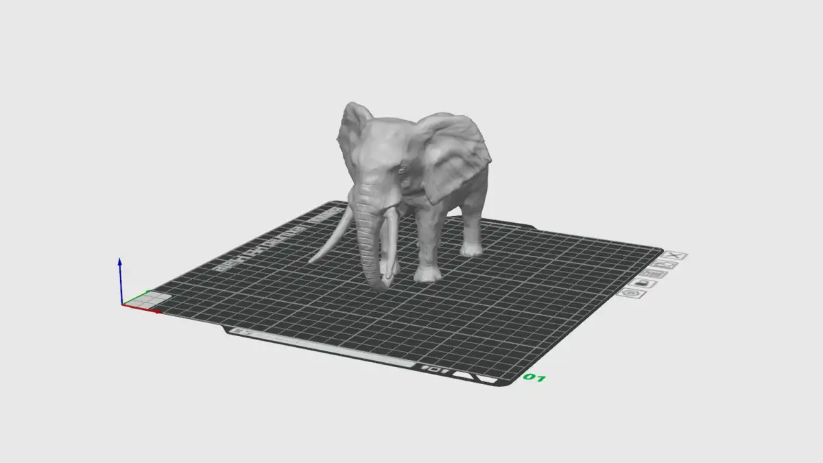 Modélisation 3D d'une figurine d'éléphant