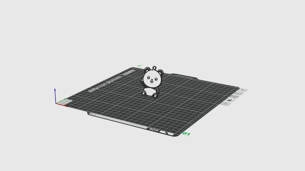 Modélisation 3D porte clés panda