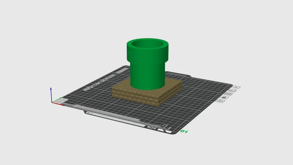 Modélisation 3D pot à crayon Mario Bross