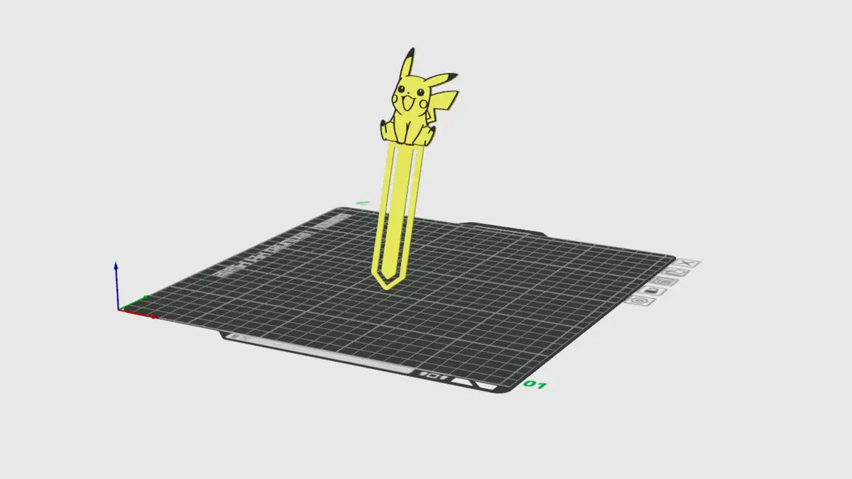 Modélisation d'un signet 3D Pikachu