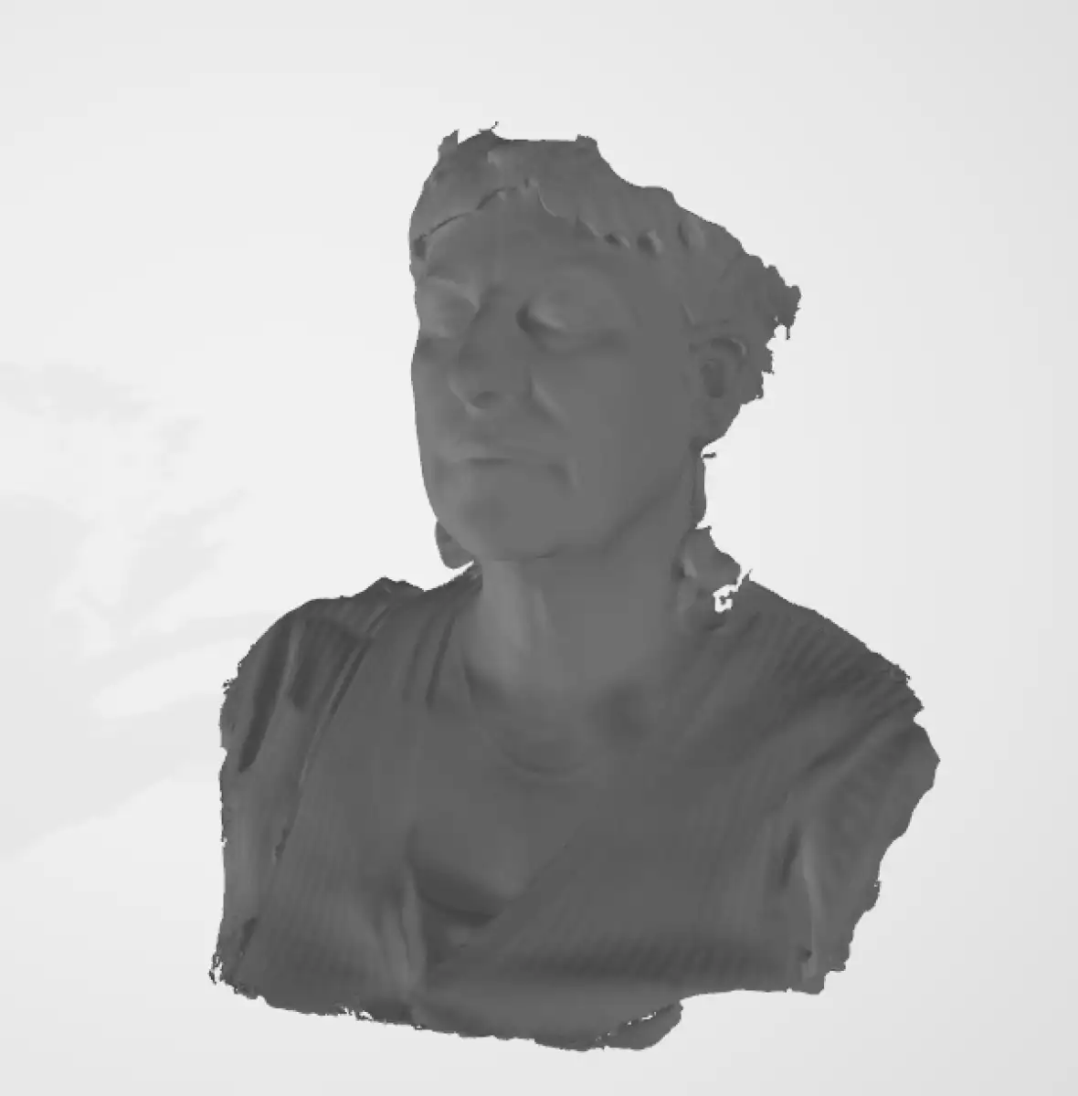Numérisation d'un buste sans texture
