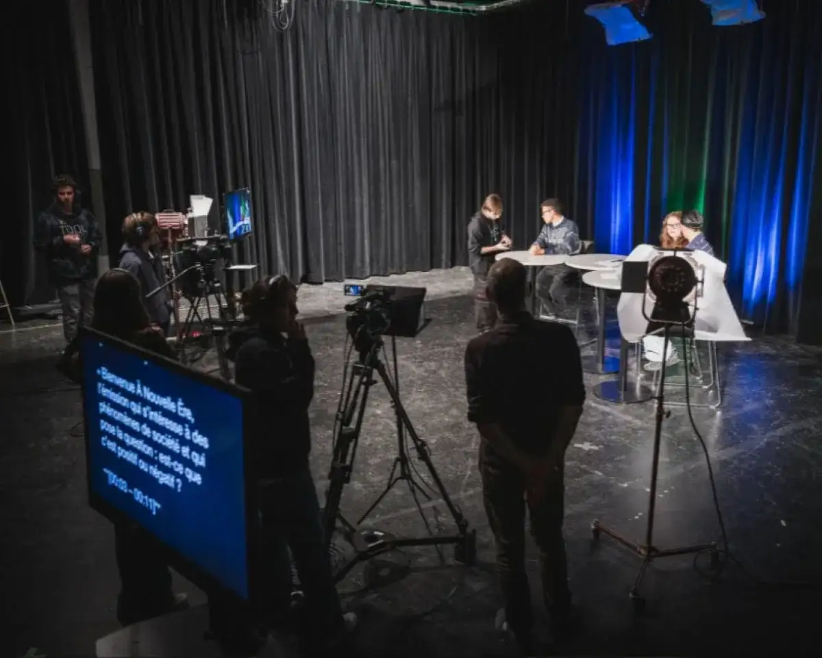 Simulation d'un plateau télévisé