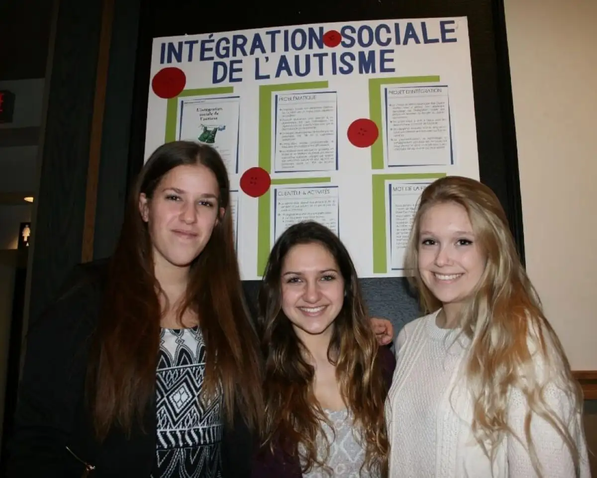 Étudiantes face caméra