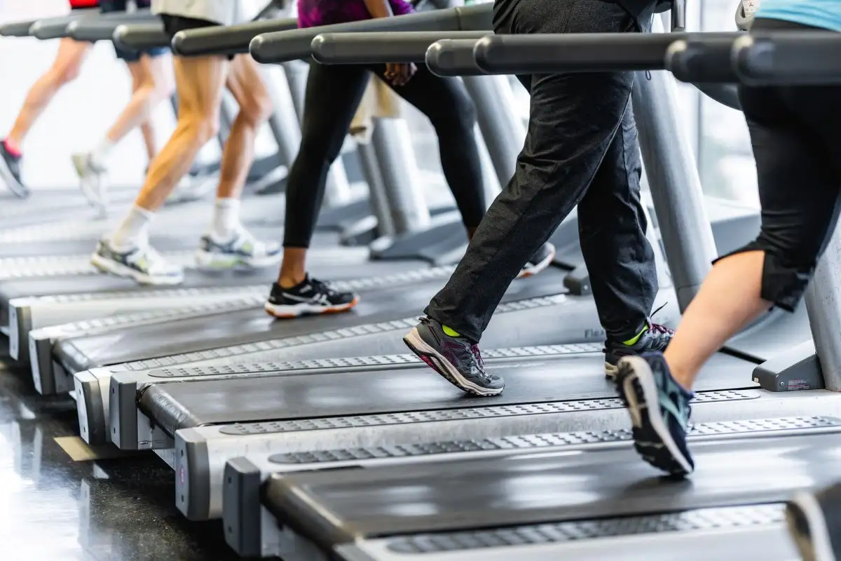 Plan sur des tapis de course