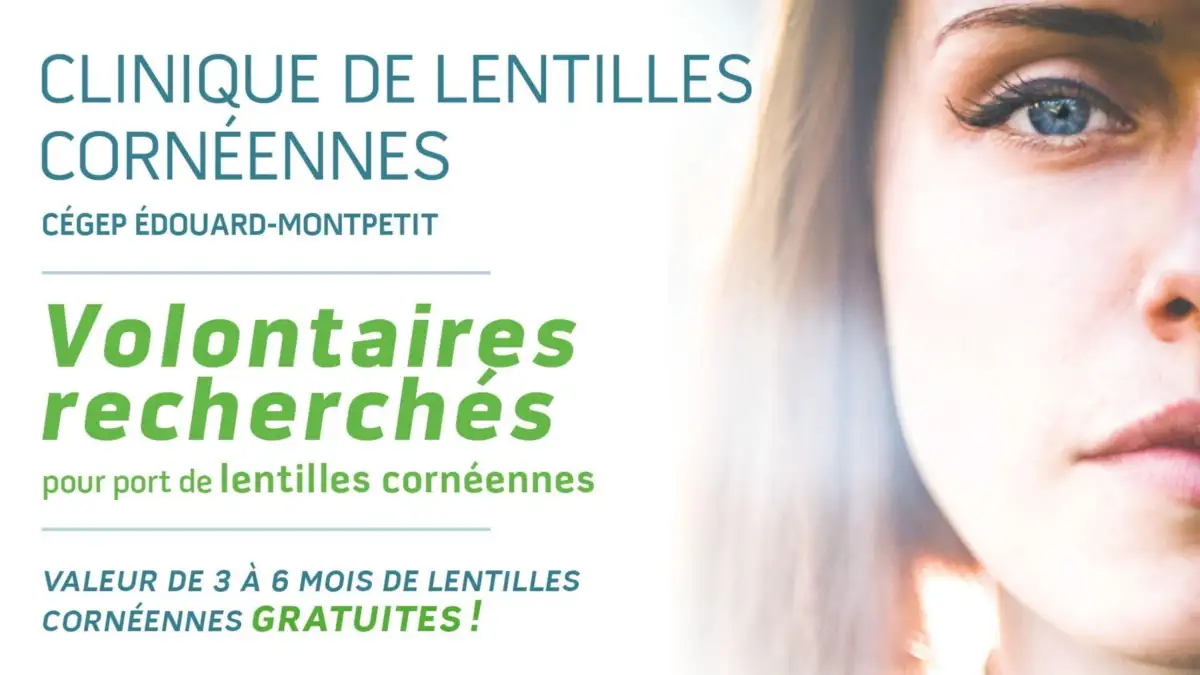 Affiche promotionnelle pour la recherche de volontaires